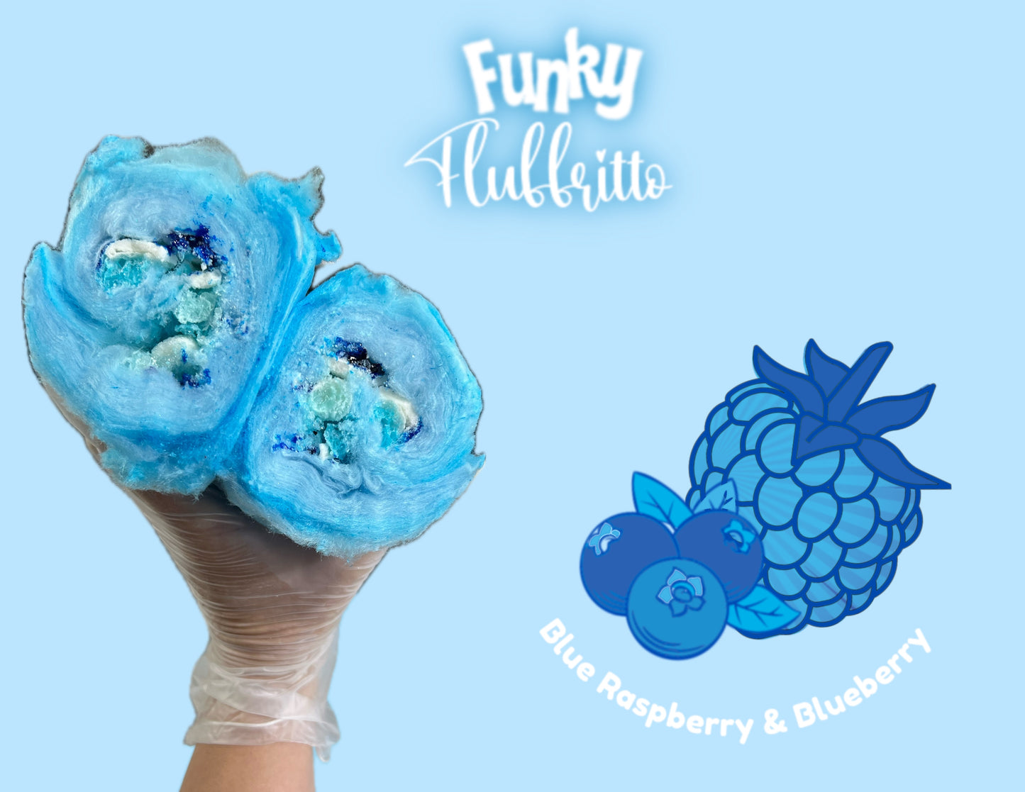 Berry Bluritto - Fluffritto - Cotton Candy & Freeze Dried Candy Burrito