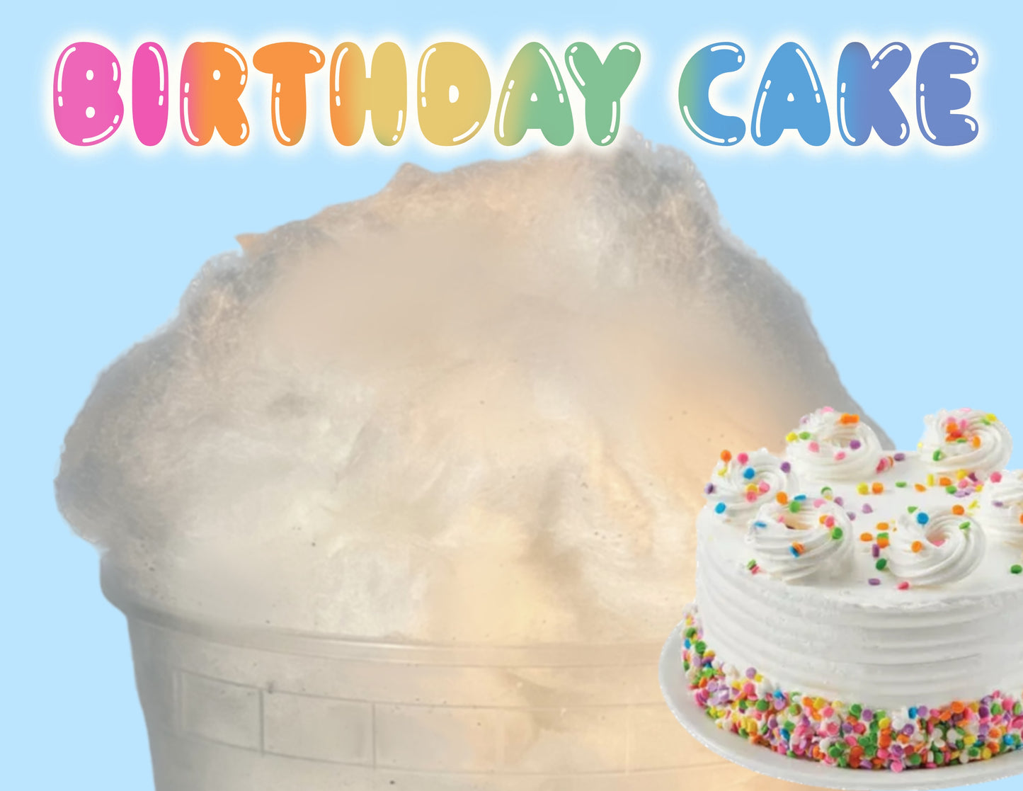Birthday Cake GOURMET Cotton Candy