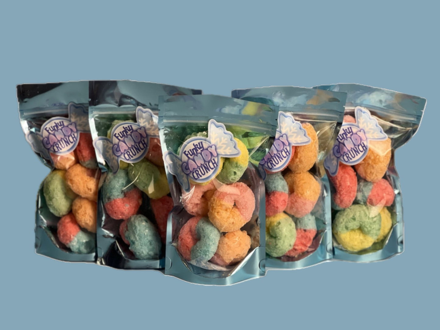 Rainbow Crunchy Rings~ Freeze Dried Gummy Candy 50g