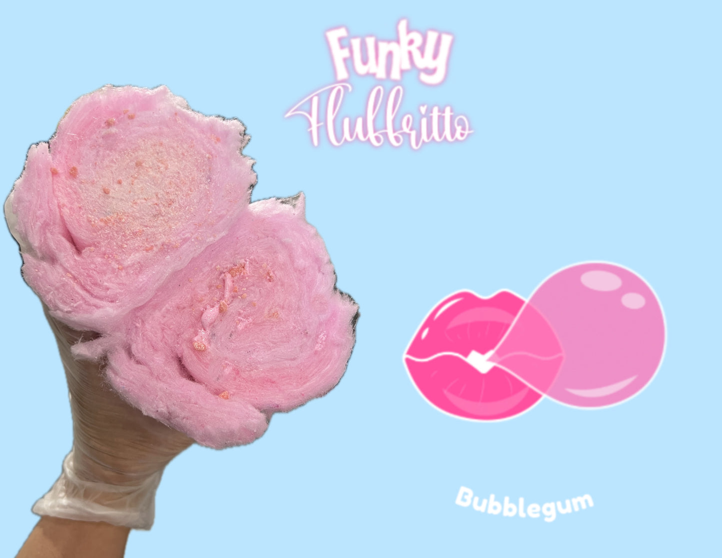 Hubba Britto - Bubblegum - Fluffritto - Cotton Candy & Freeze Dried Candy Burrito