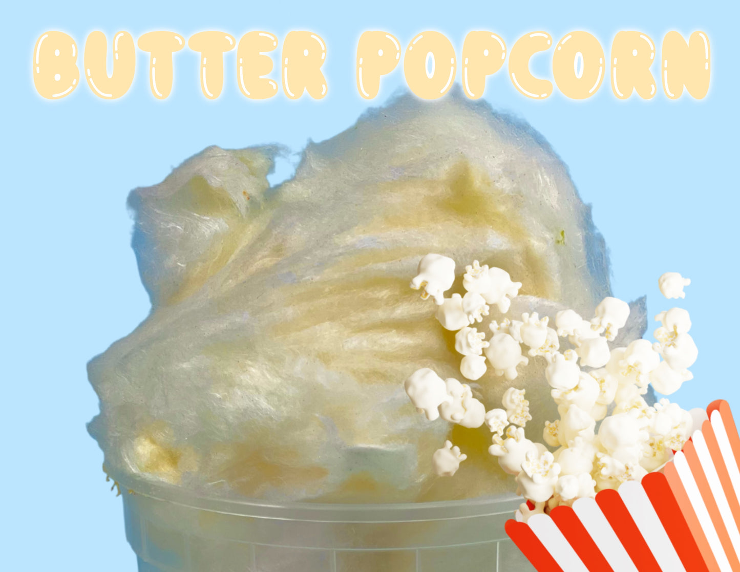 Butter Popcorn GOURMET Cotton Candy