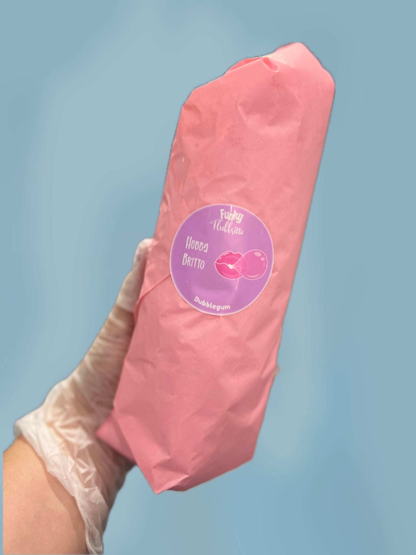 Hubba Britto - Bubblegum - Fluffritto - Cotton Candy & Freeze Dried Candy Burrito