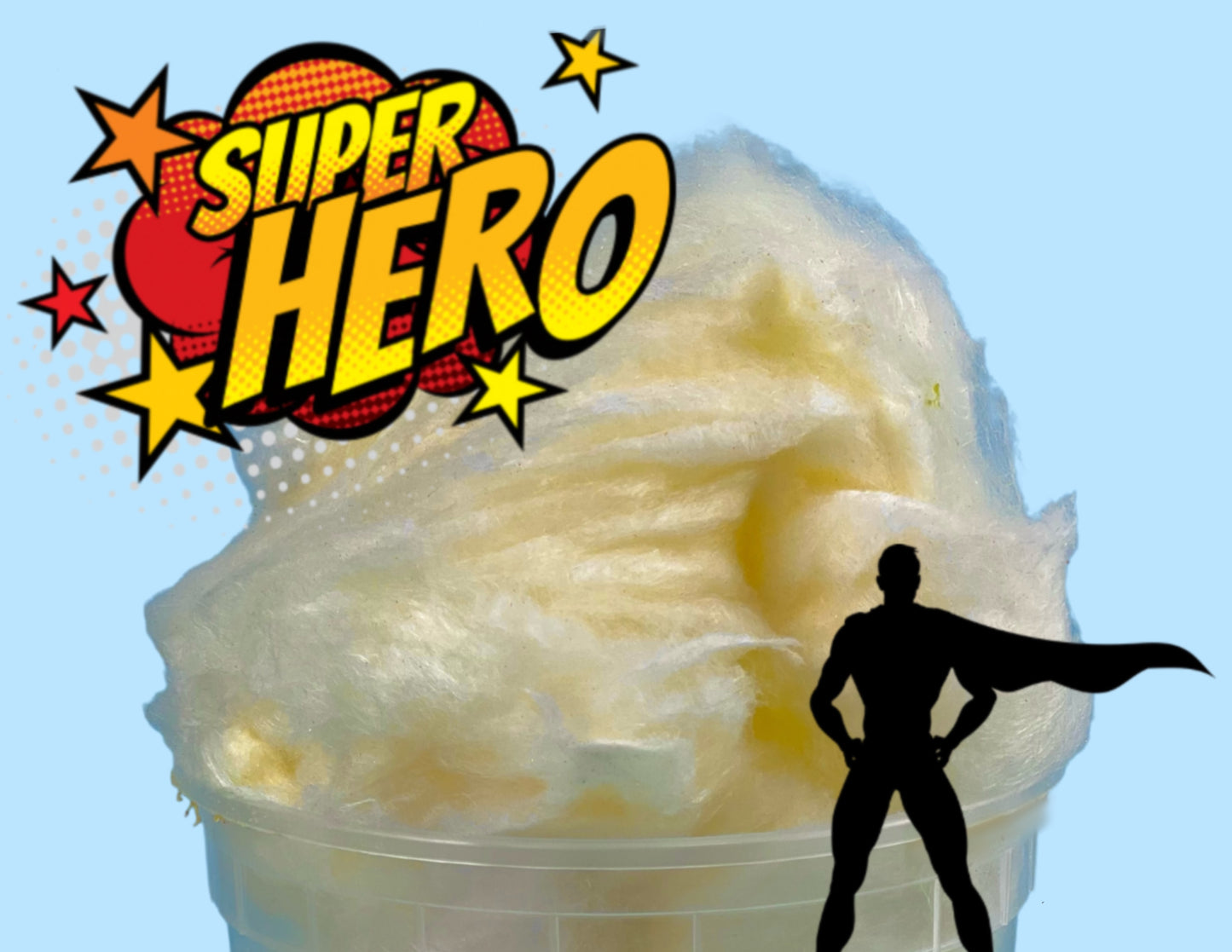 Super Hero - Yellow GOURMET Cotton Candy