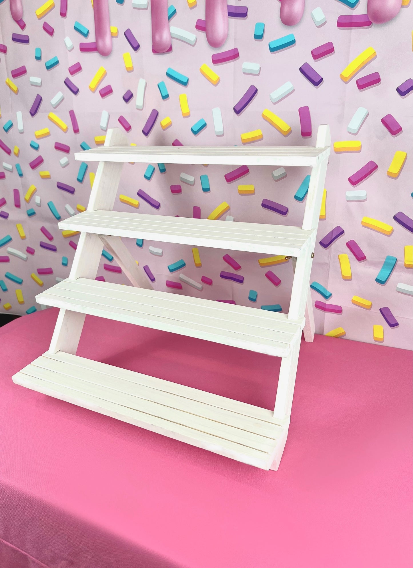 Cotton Candy Dome Cup Display - Rental - White