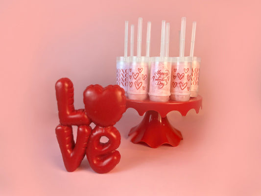 Valentines Day cotton candy push pops 12 pack