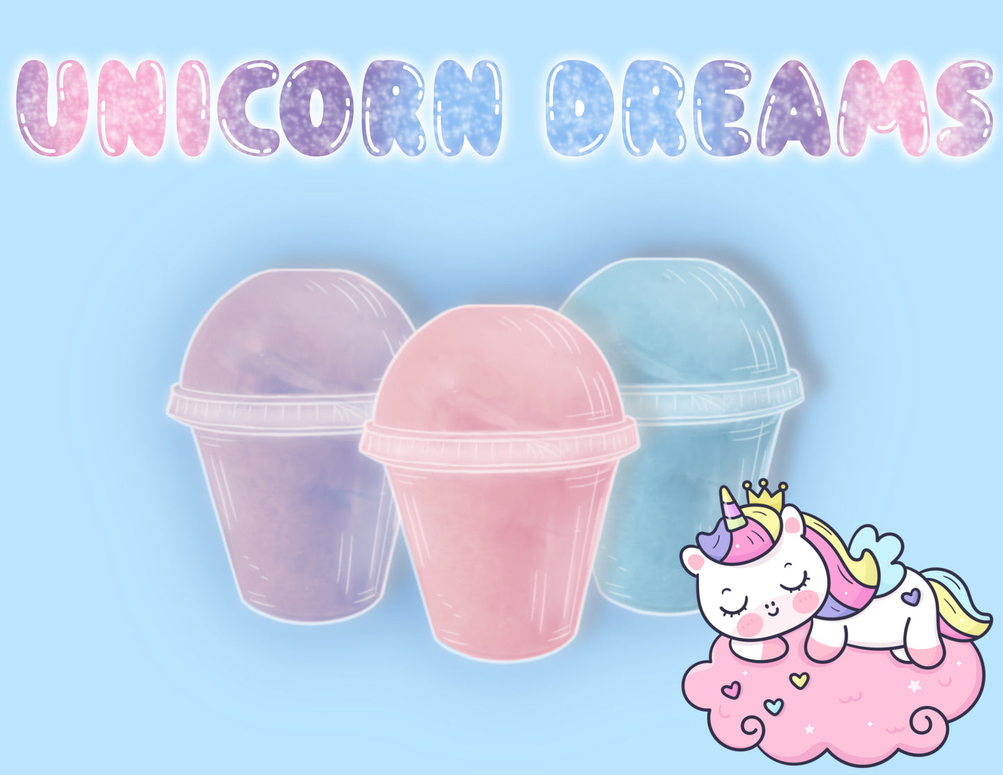 Unicorn Dreams GOURMET Cotton Candy Trio