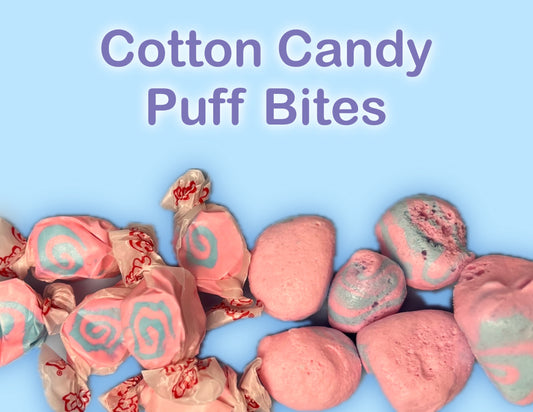 Cotton Candy Puff Bites ~ Freeze Dried Candy - Freeze Dried Taffy 30g