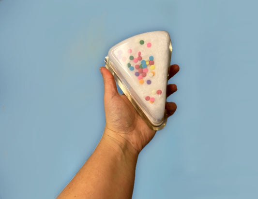 Fluff Cake Slice - Cotton Candy Party Favours - 6 pack - Gold