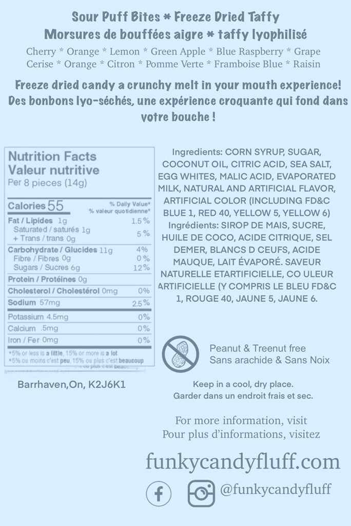 Sour Puff Bites - Freeze Dried Taffy